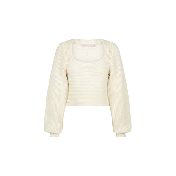 NEW HANSEN & GRETEL women's bruna ribbed sweater in ivory - Picture 1 of 3